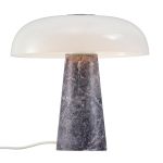 DFTP by Nordlux Lampada Da Tavolo Glossy Marmo e Vetro Grigio | 320mm - Adatto per 1x E27