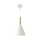 DFTP by Nordlux Pure 20 Luce Pendente Metallo e Legna Bianca | Adatto per E27