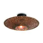 Good&Mojo Luce da soffitto Bali Bambù Nero S | Adatto per 1x E27 