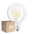 Confezione Multipack 6x Ledvance  Classic LED E27 Globe Filamento Ghiaccio 11W 1521lm - 827 Bianco Molto Caldo | Sostitutiva 100W