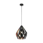 Eglo Luce Pendente Carlton 1 Nero, Rame | Adatto per E27